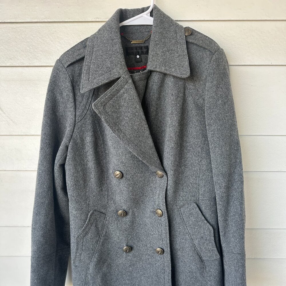 Worthington Women's Size Large Grey Peacoat